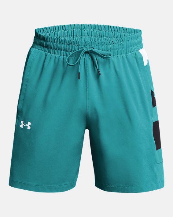 Men's UA Zone Woven Shorts in Blue image number 4